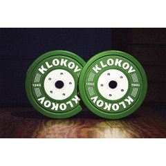Klokov Equipment Bumper Plate Single 10kg (Sold Individually)