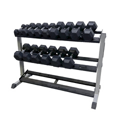 Hex Dumbbell Package with 3 Tier Storage Rack