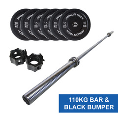 Armortech 110KG Bar & Black Bumper Package