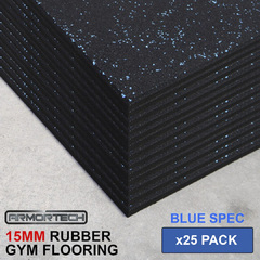 Armortech 25 pack Blue Rubber Gym Flooring Mats