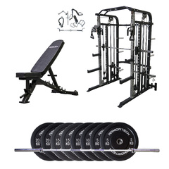 F10 100kg Bumper, Bar and Bench Package