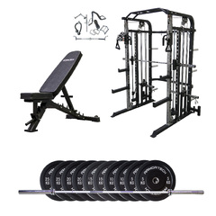 F10 150kg Bumper, Bar and Bench Package