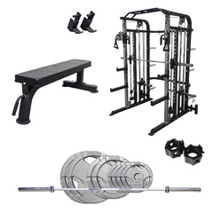 F10 Package TWO : Flat Bench, 7ft OLY 20kg Barbell & 80KG Hammertone Plates 