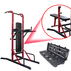 Power Tower with Bench & 50kg Bar Weight Set